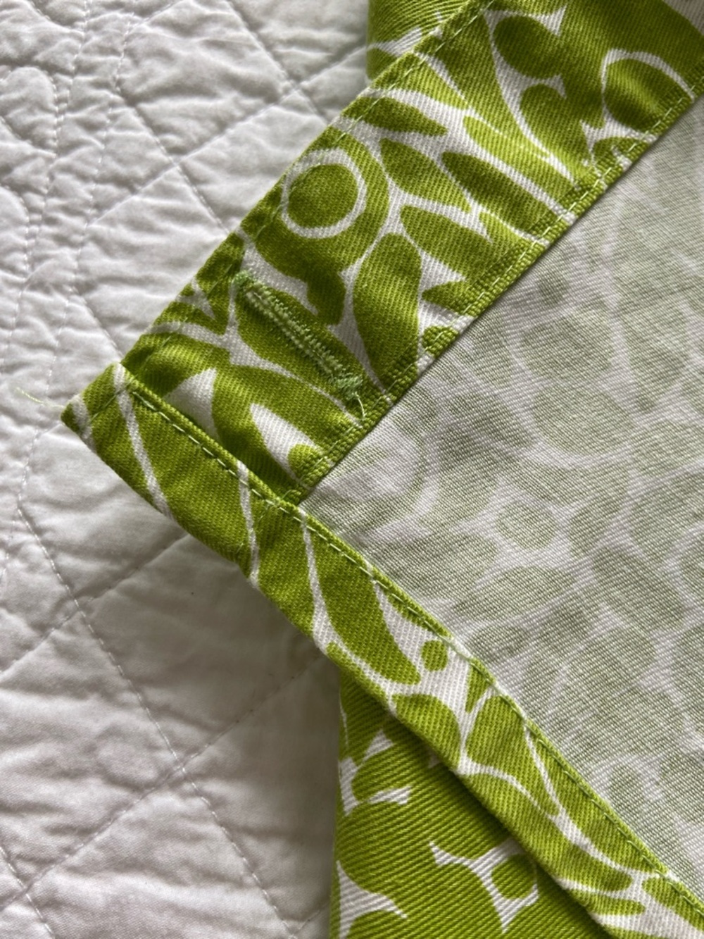Marimekko Tamara Green and White Floral Shower Curtain - Picture 6 of 10